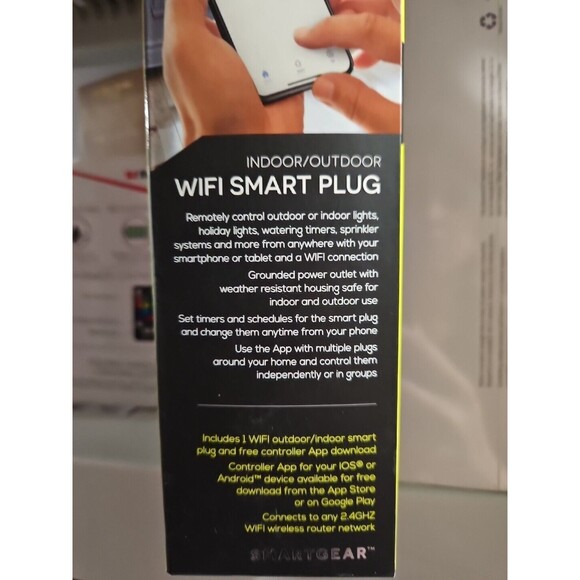 SmartGear WIFI SMART PLUG Indoor/ Outdoor NEW IN BOX-Water RESISTENT - Picture 7 of 8